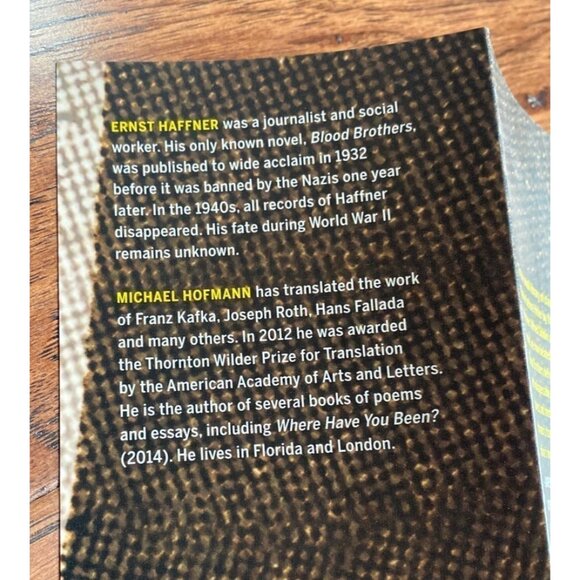 Blood Brothers By Ernst Haffner A Novel Translated By Michael Hofmann - Picture 4 of 4